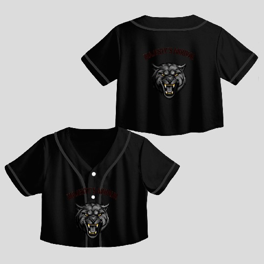 His Majesty's Arrival – Bold Angry Lion Graphic Me Crop Top Baseball Jerseys
