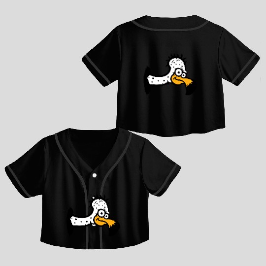 Vulture scavenger bird funny vultures fun cartoon Crop Top Baseball Jerseys