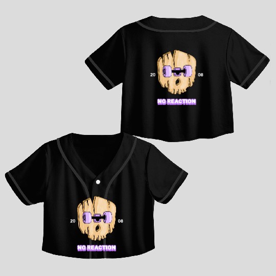 NO REACTION Skateboarder Crop Top Baseball Jerseys