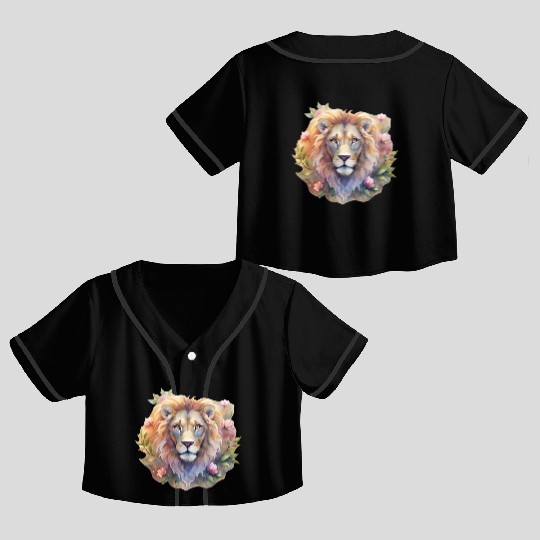 Asher the Floral Monarch Crop Top Baseball Jerseys