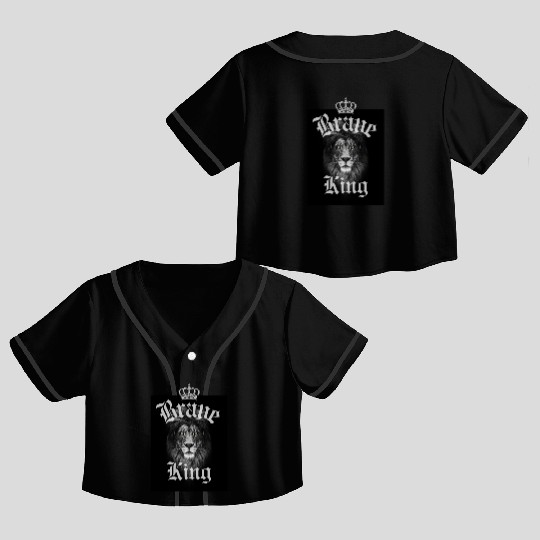 Majestic Lion King Crop Top Baseball Jerseys