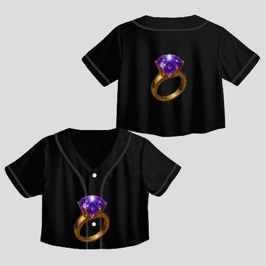 Royal Amethyst: The Elegance of Purple Gemstone Crop Top Baseball Jerseys
