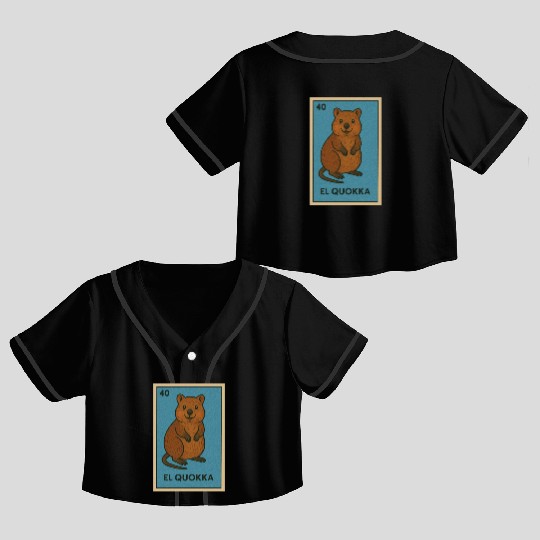 EL QUOKKA - THE QUOKKA - LA LOTERÍA Crop Top Baseball Jerseys