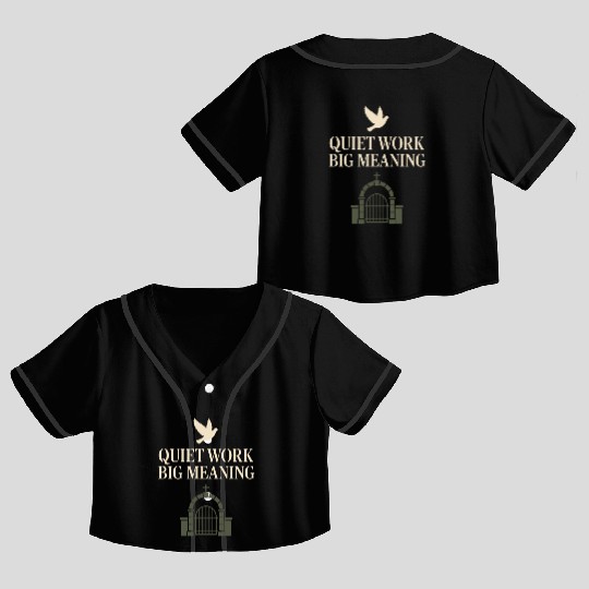 Cemetery Worker Groundskeeper Graveyard Memorial Crop Top Baseball Jerseys