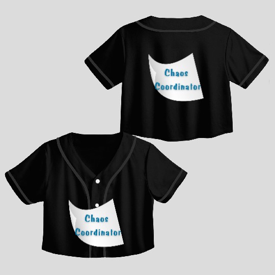 Chaos Coordinator – Funny Teacher Crop Top Baseball Jerseys