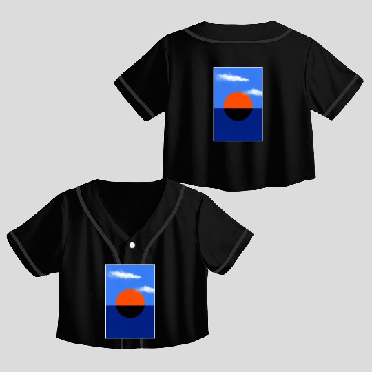Bauhaus Summer Horizon Crop Top Baseball Jerseys