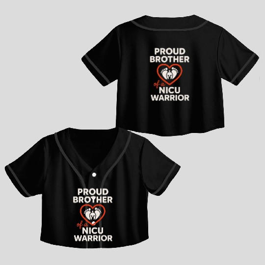 NICU Sibling Preemie Big Brother Big Sister Crop Top Baseball Jerseys