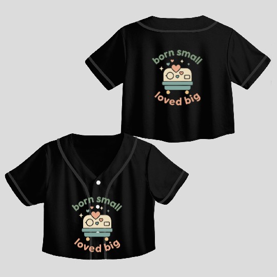 NICU Sibling Preemie Big Brother Big Sister Crop Top Baseball Jerseys