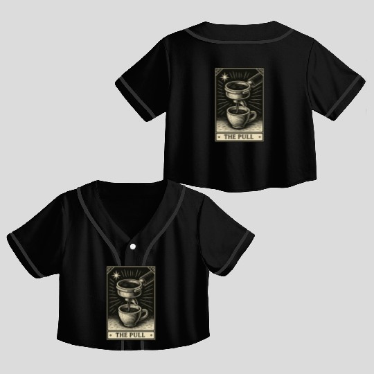Coffee Tarot Card – The Pull Crop Top Baseball Jerseys
