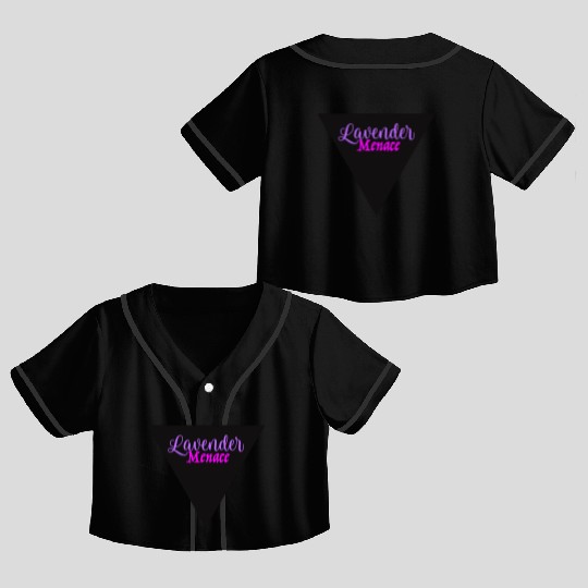 Lavender Menace Black Triangle Crop Top Baseball Jerseys