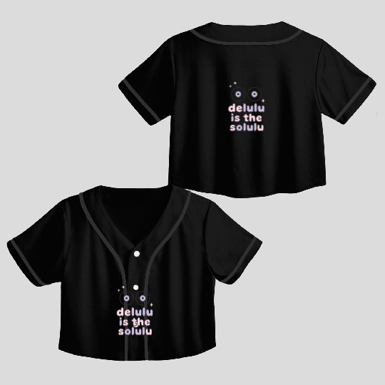 Delulu Eyes – TikTok Core Energy Crop Top Baseball Jerseys