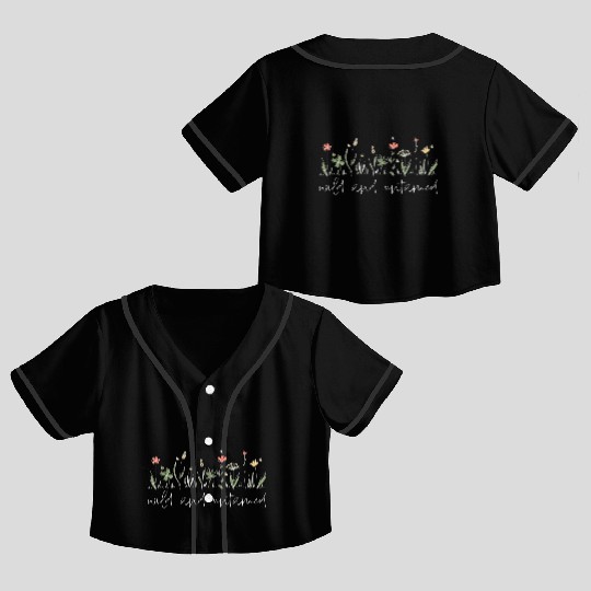wild and untamed Wildflowers Nature Crop Top Baseball Jerseys