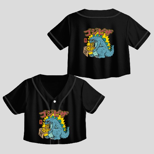 Kaiju Pizza Cravings Crop Top Baseball Jerseys