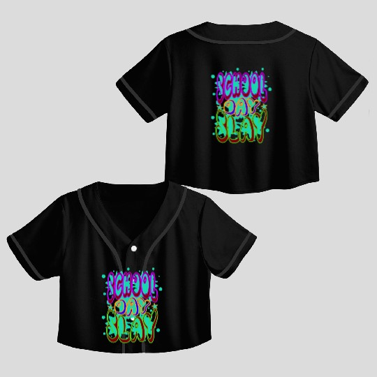 School Day Slay Crop Top Baseball Jerseys