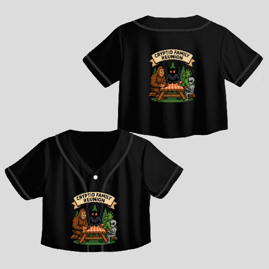 Cryptid Family Reunion Crop Top Baseball Jerseys