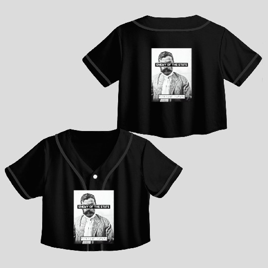 Emiliano Zapata (EOTS) (B&W) Crop Top Baseball Jerseys