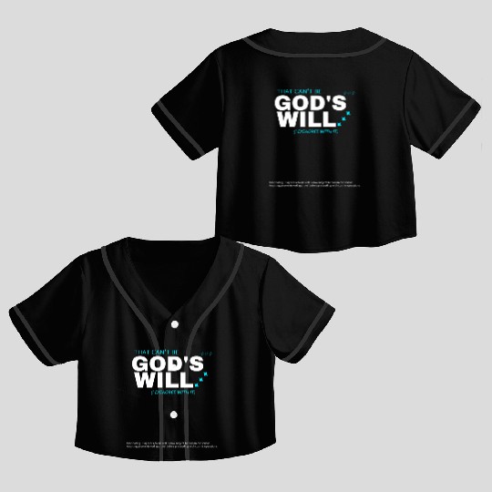 Y2K Sarcastic Religious Meme Quote Crop Top Baseball Jerseys
