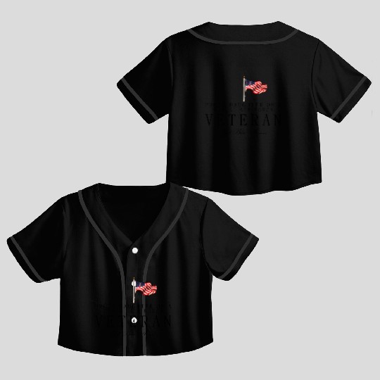Proud Daughter Of A US Air Force Veteran Crop Top Baseball Jerseys