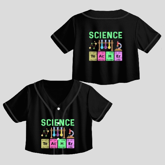 Scientific Chemistry Periodic Table Crop Top Baseball Jerseys
