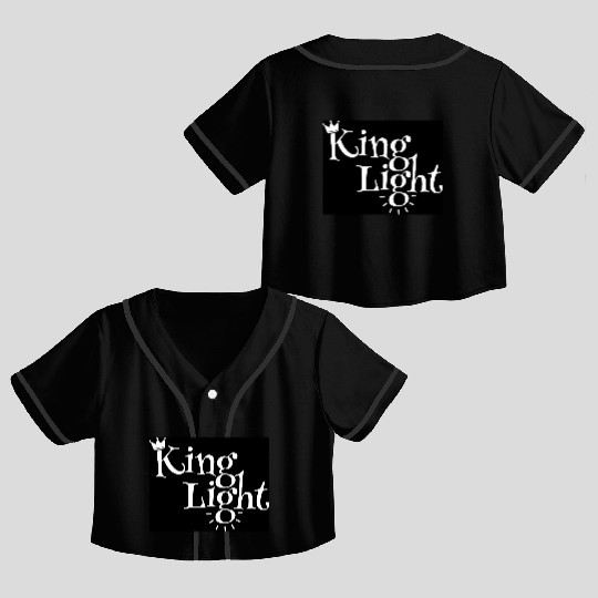 Regal Crown Light Typography Design Crop Top Baseball Jerseys
