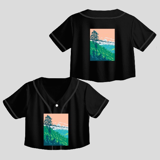 Great Smoky Mountains National Park in Gatlinburg  Crop Top Baseball Jerseys