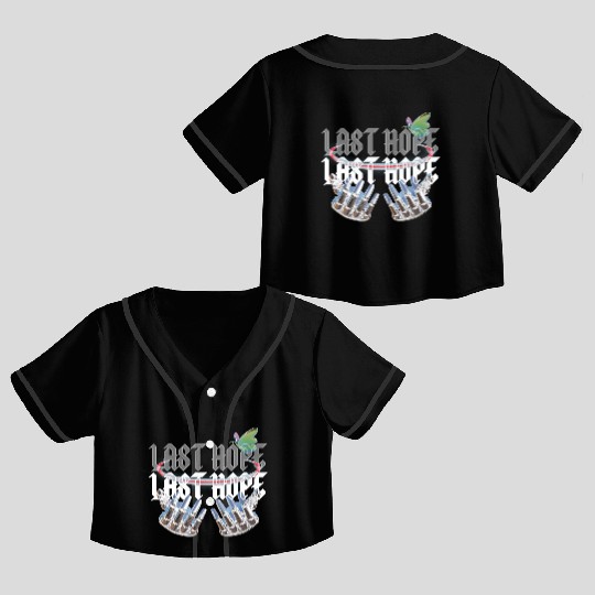 Last Hope Cyber Gothic Y2K Aesthetic Crop Top Baseball Jerseys