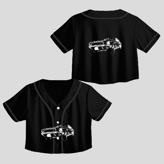 classic US car Crop Top Baseball Jerseys