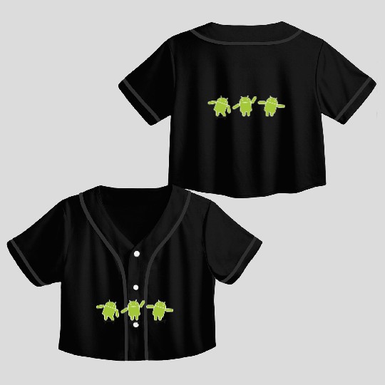 Android Skate Lime Crop Top Baseball Jerseys