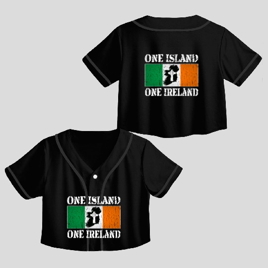 One Island, One Ireland Crop Top Baseball Jerseys