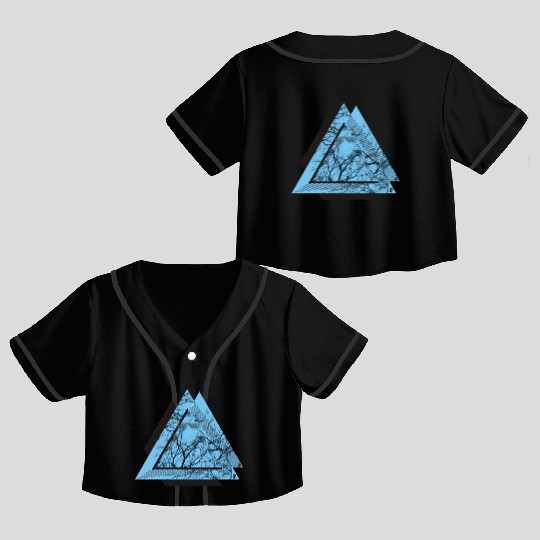 AD triangle black Crop Top Baseball Jerseys