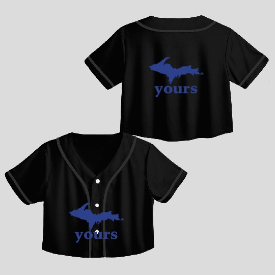 Up Your Vector Funny Upper Peninsula Crop Top Baseball Jerseys