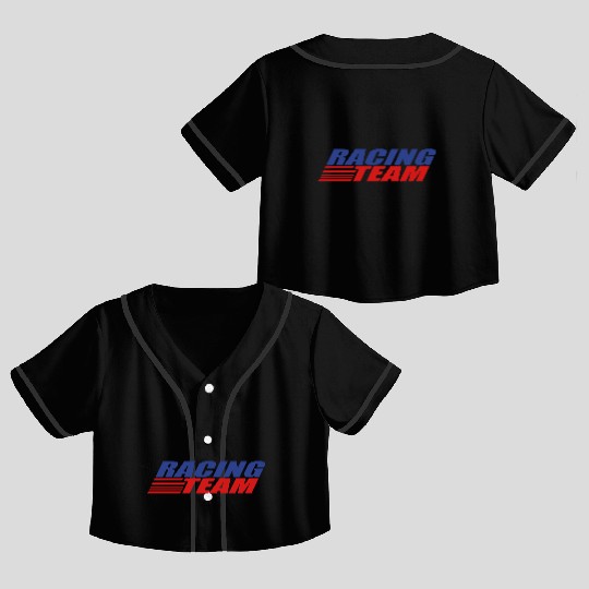 Racing Team Crop Top Baseball Jerseys