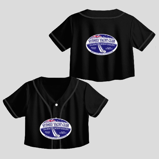 Pacific ocean sailing - Sydney Yacht Club Crop Top Baseball Jerseys