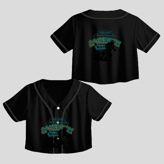 Speedway Racing Crop Top Baseball Jerseys