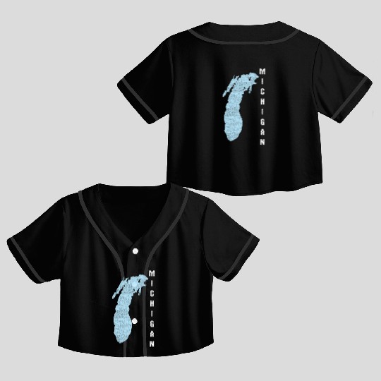 Lake Michigan Great Lakes Crop Top Baseball Jerseys