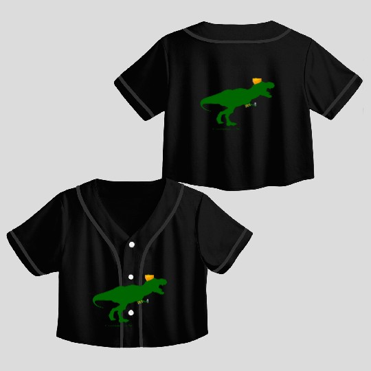 Cheesehead Cheeseheadasaurus Packers Dinosaur Crop Top Baseball Jerseys