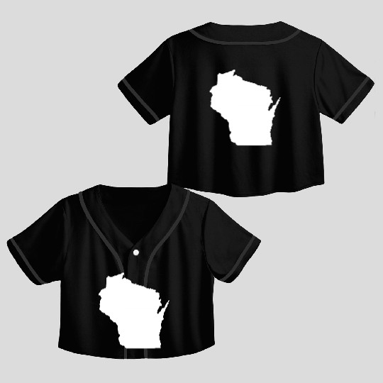 Coloring Book Wisconsin Crop Top Baseball Jerseys