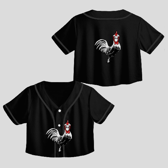 Cock funny Crop Top Baseball Jerseys