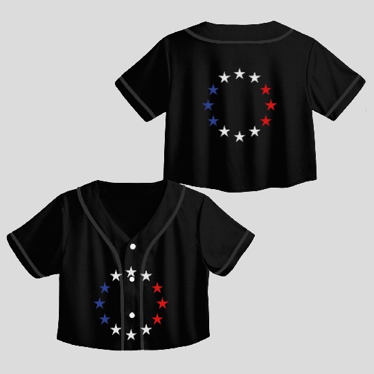 dj party celebrate mixer music loud 3 colors franc Crop Top Baseball Jerseys