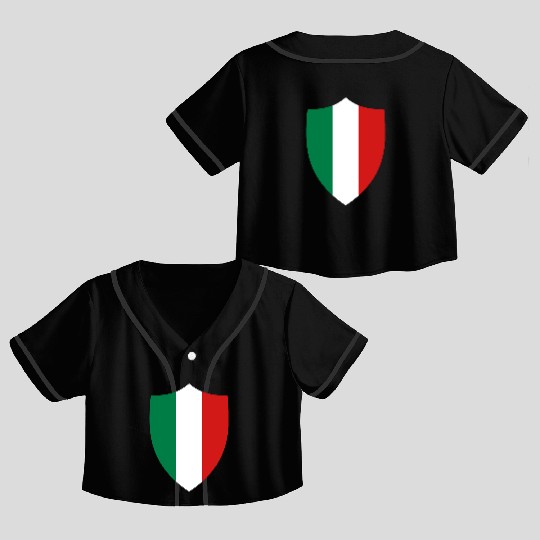 Italy Shield Crop Top Baseball Jerseys