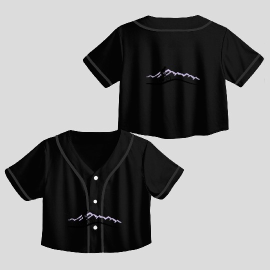 Mountain biking, cycling Crop Top Baseball Jerseys