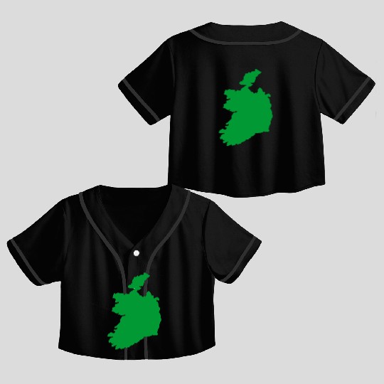 Ireland Solid Crop Top Baseball Jerseys