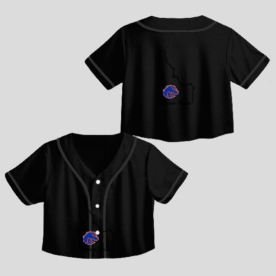 Boise State Broncos Idaho Offilly Crop Top Baseball Jerseys