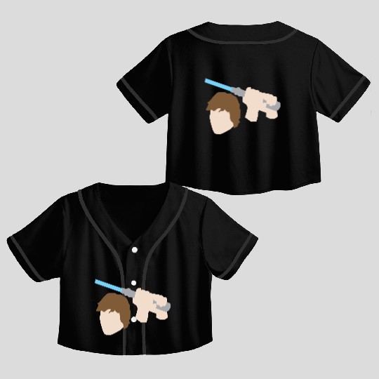 Luke Skywalker Lightsaber Crop Top Baseball Jerseys