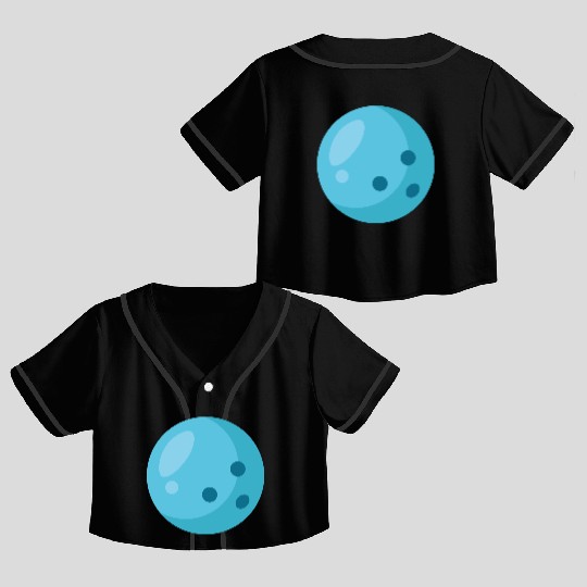 bowling ball Crop Top Baseball Jerseys