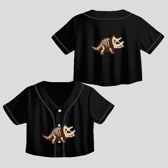 Triceratops Crop Top Baseball Jerseys