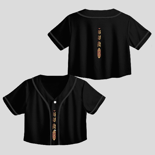 Native American Symbol Crop Top Baseball Jerseys