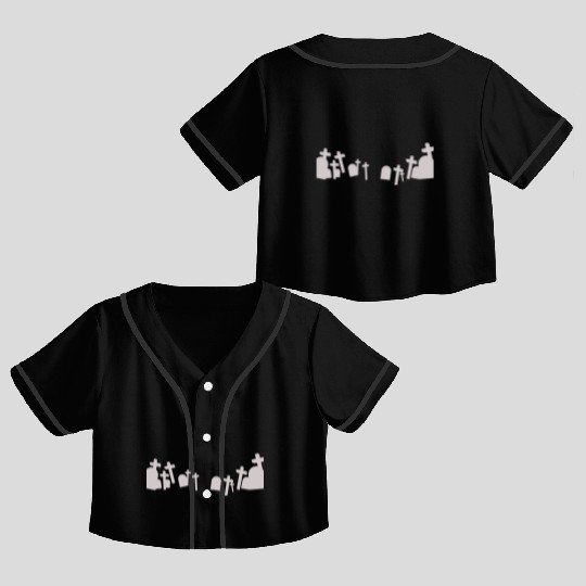 Graveyard Crop Top Baseball Jerseys