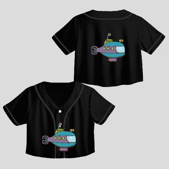 submarine Crop Top Baseball Jerseys