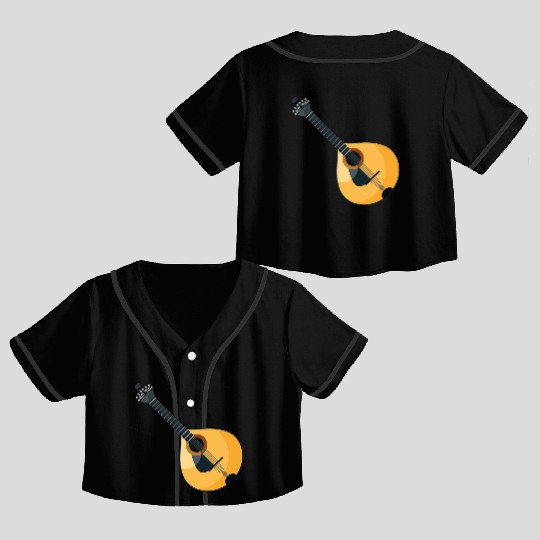 guitar Crop Top Baseball Jerseys